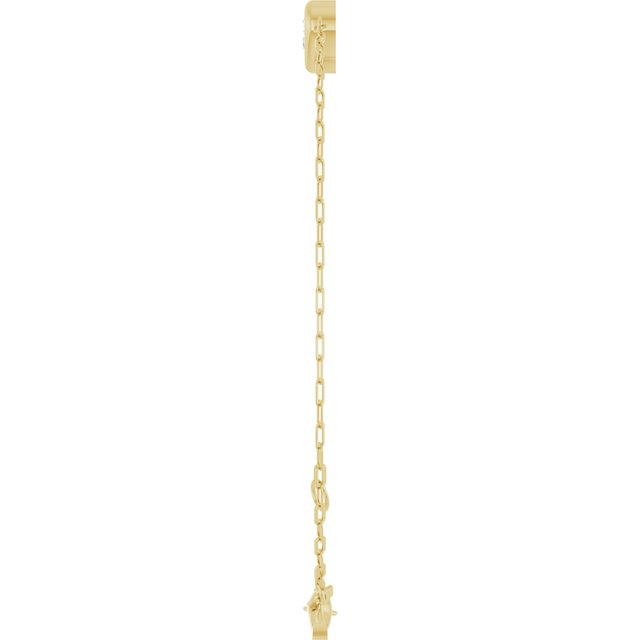 14K Yellow 1/2 CT Natural Diamond Heart 6 1/2-7 1/2" Bracelet