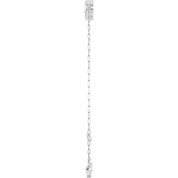 Sterling Silver 1/2 CT Natural Diamond Heart 6 1/2-7 1/2" Bracelet
