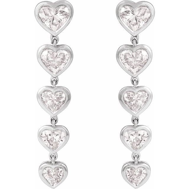 14K White 2 3/4 CTW Lab-Grown Diamond Earrings