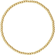 14K Yellow Gold-Filled 2.5 mm Elastic Bead 6 1/2" Bracelet