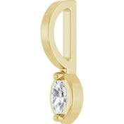 14K Yellow 1/8 CT Lab-Grown Diamond Pendant