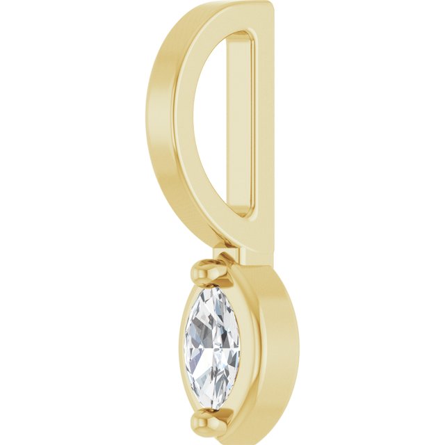 14K Yellow 1/8 CT Lab-Grown Diamond Pendant