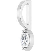 Sterling Silver 1/8 CT Natural Diamond Pendant