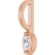 14K Rose 1/8 CT Lab-Grown Diamond Pendant