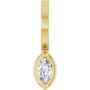 14K Yellow 1/8 CT Lab-Grown Diamond Pendant