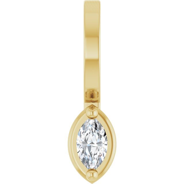 14K Yellow 1/8 CT Lab-Grown Diamond Pendant