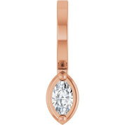 14K Rose 1/8 CT Lab-Grown Diamond Pendant