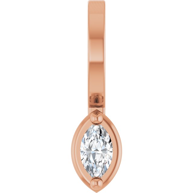 14K Rose 1/8 CT Lab-Grown Diamond Pendant