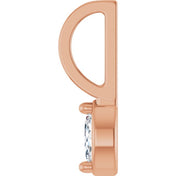 14K Rose 1/8 CT Natural Diamond Pendant