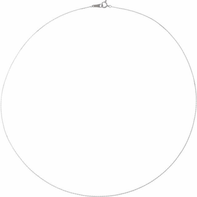 Platinum .7 mm Diamond-Cut Cable 24" Chain