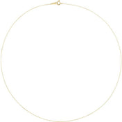 10K Yellow .5 mm Diamond-Cut Cable Chain Necklace