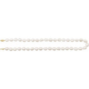 14K Yellow Cultured White Freshwater Pearl 18" Necklace