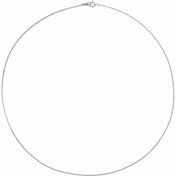 Platinum 1 mm Curb 18" Chain