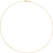14K Yellow .8 mm Diamond-Cut Curb 16" Chain
