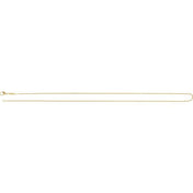 14K Yellow .8 mm Diamond-Cut Curb 24" Chain