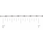 Sterling Silver 1.5 mm Keyhole Chain by the Inch