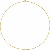 14K Yellow 1.5 mm Barleycorn 16" Chain