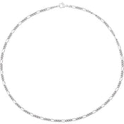 Titanium 3.6 mm Curbed Figaro 24" Chain