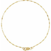 14K Yellow 1.5 mm Keyhole 7" Chain