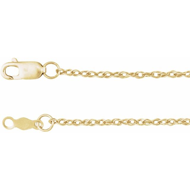 14K Yellow Gold-Filled 1.25 mm Rope Chain - 24" - CH471:60029:P