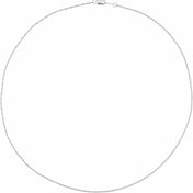 Sterling Silver 1.25 mm Rope 18" Chain