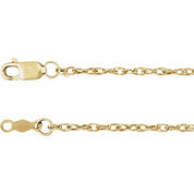 14K Yellow 1.5 mm Rope 16" Chain