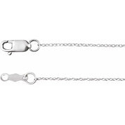 14K White .75 mm Rope 18" Chain