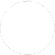14K White .75 mm Rope 24" Chain