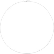 14K White .75 mm Rope 24" Chain