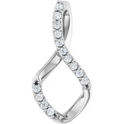 Platinum 1/5 CTW Natural Diamond Freeform Pendant