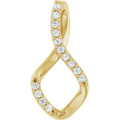 14K Yellow 1/5 CTW Natural Diamond Freeform Pendant