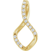 14K Yellow 1/5 CTW Natural Diamond Freeform Pendant