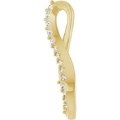 14K Yellow 1/5 CTW Natural Diamond Freeform Pendant