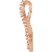 14K Rose 1/5 CTW Natural Diamond Freeform Pendant