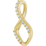 14K Yellow 1/5 CTW Natural Diamond Freeform Pendant