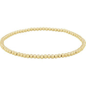 14K Yellow Gold-Filled 2.5 mm Elastic Bead 6 1/2" Bracelet
