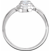 14K White 1/2 CTW Natural Diamond Three-Stone Ring