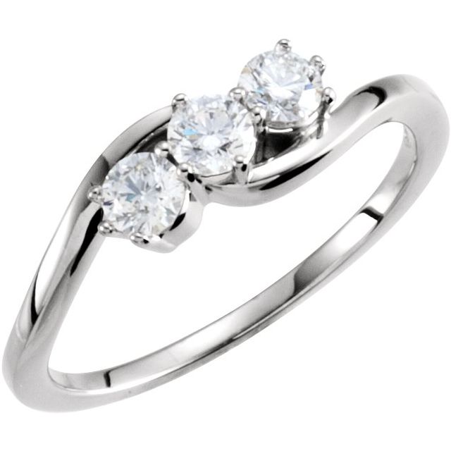 2 CTW Lab-Grown Diamond Three-Stone Ring