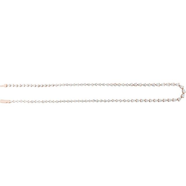 14K Rose 10 CTW Lab-Grown Diamond Line 16" Necklace