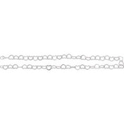 Sterling Silver 9 mm Heart 16" Chain