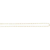 14K Yellow 1.7 mm Satellite Bar Cable 20" Chain