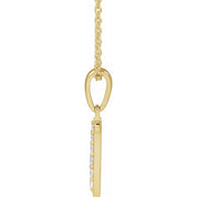 14K Yellow 1/10 CTW Natural Diamond Initial N 18" Necklace