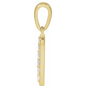 14K Yellow 1/10 CTW Natural Diamond Initial N Pendant