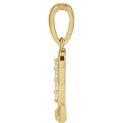 14K Yellow 1/10 CTW Natural Diamond Initial L Pendant