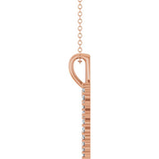 14K Rose 1/3 CTW Natural Diamond Heart 16-18" Necklace