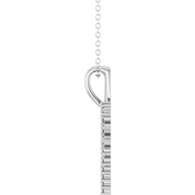 Sterling Silver 1/3 CTW Natural Diamond Heart 16-18" Necklace