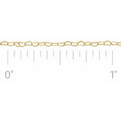 14K Yellow .8 mm Heart Chain by the Inch