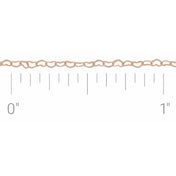 14K Rose .8 mm Heart Chain by the Inch