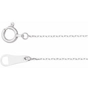 Platinum .7 mm Diamond-Cut Cable 24" Chain