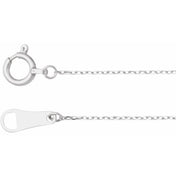 Platinum .7 mm Diamond-Cut Cable 18" Chain